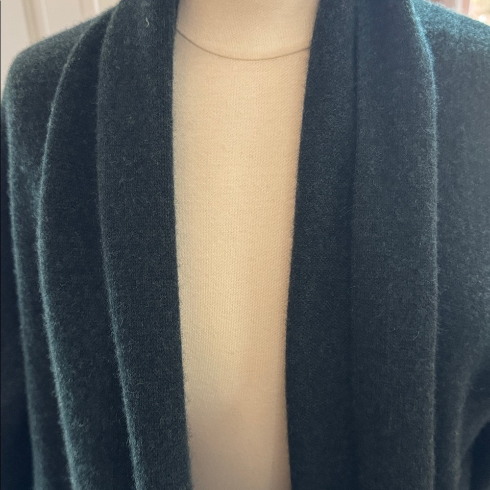 EUC - Dark Green Open Front Cardigan - Picture 3 of 4